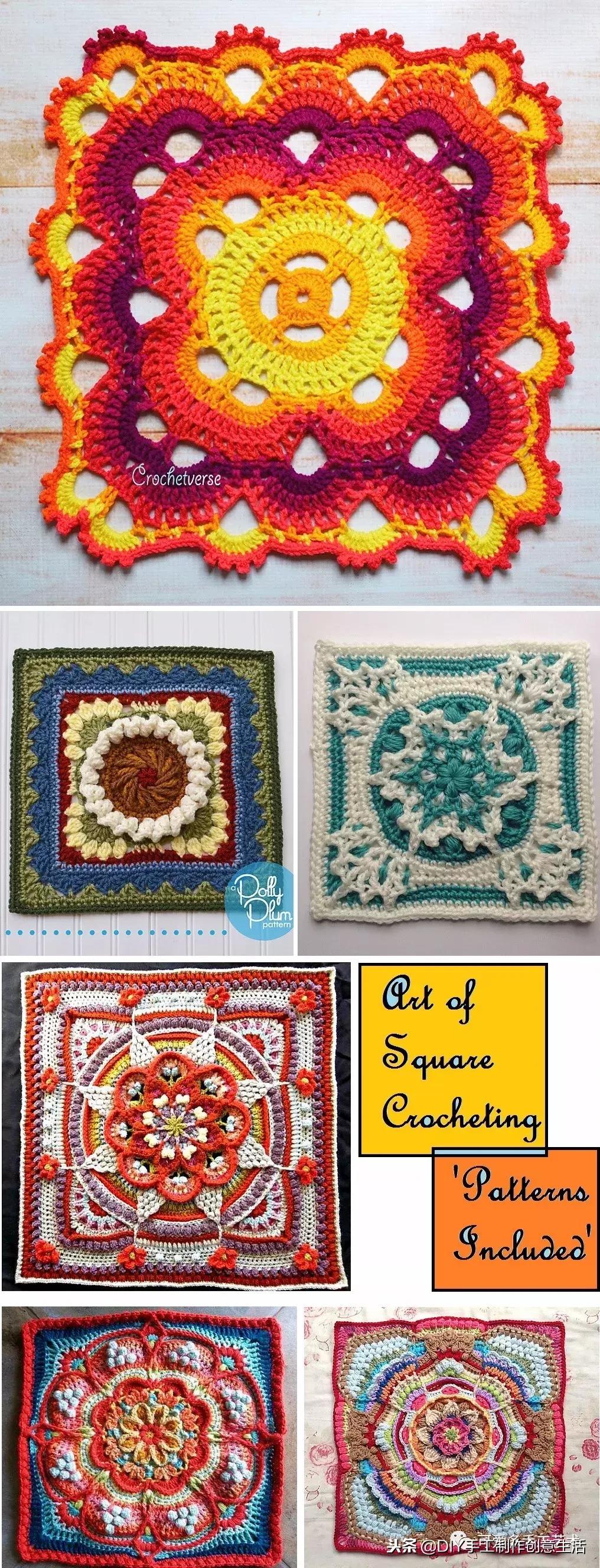 钩拼接毛毯教程,钩拼接毛毯的编织视频