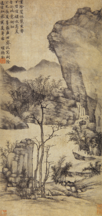明代吕纪山水画作品高清大图赏析,明代周用山水画作品高清大图赏析