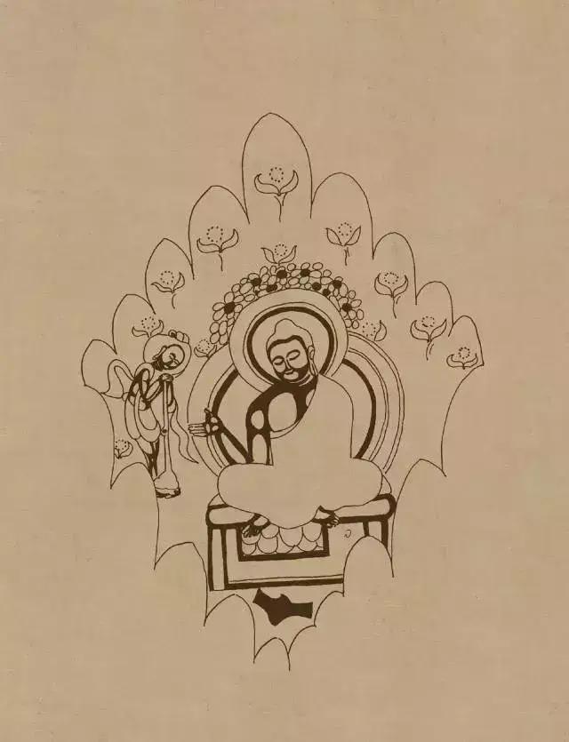 敦煌画线稿描摹,敦煌壁画白描勾线教程