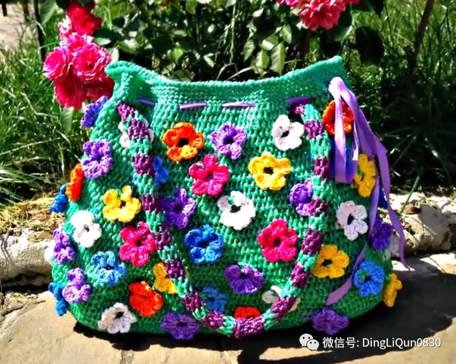 针织包包手工图纸,针织包作品