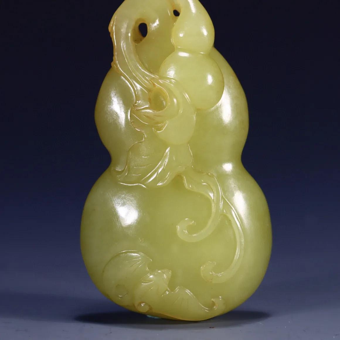 和田玉葫芦手把件图片及价格,黄玉葫芦摆件什么材料