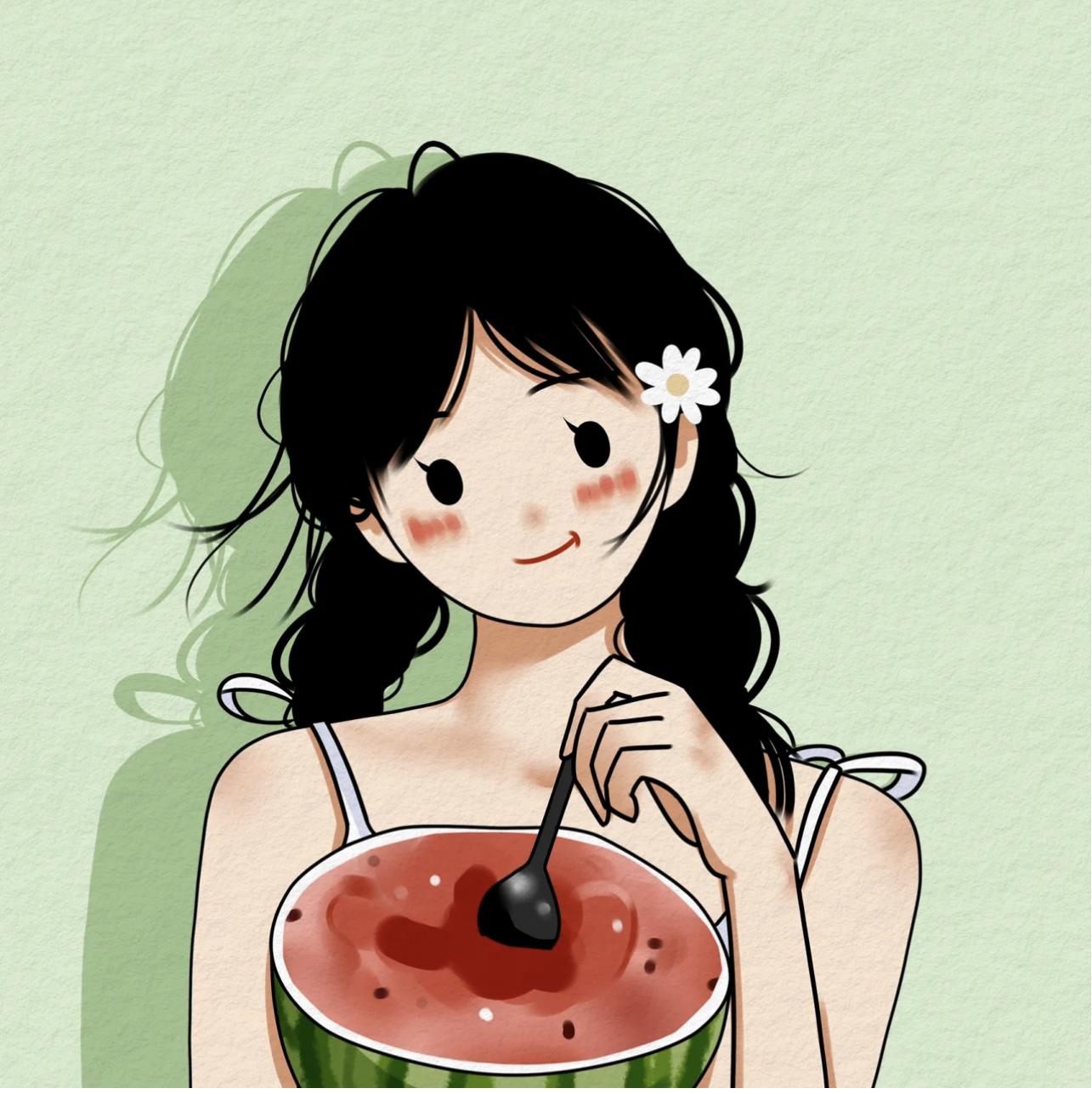 闺蜜头像一人一半两张漫画可爱,闺蜜头像真人仙气高颜值高马尾