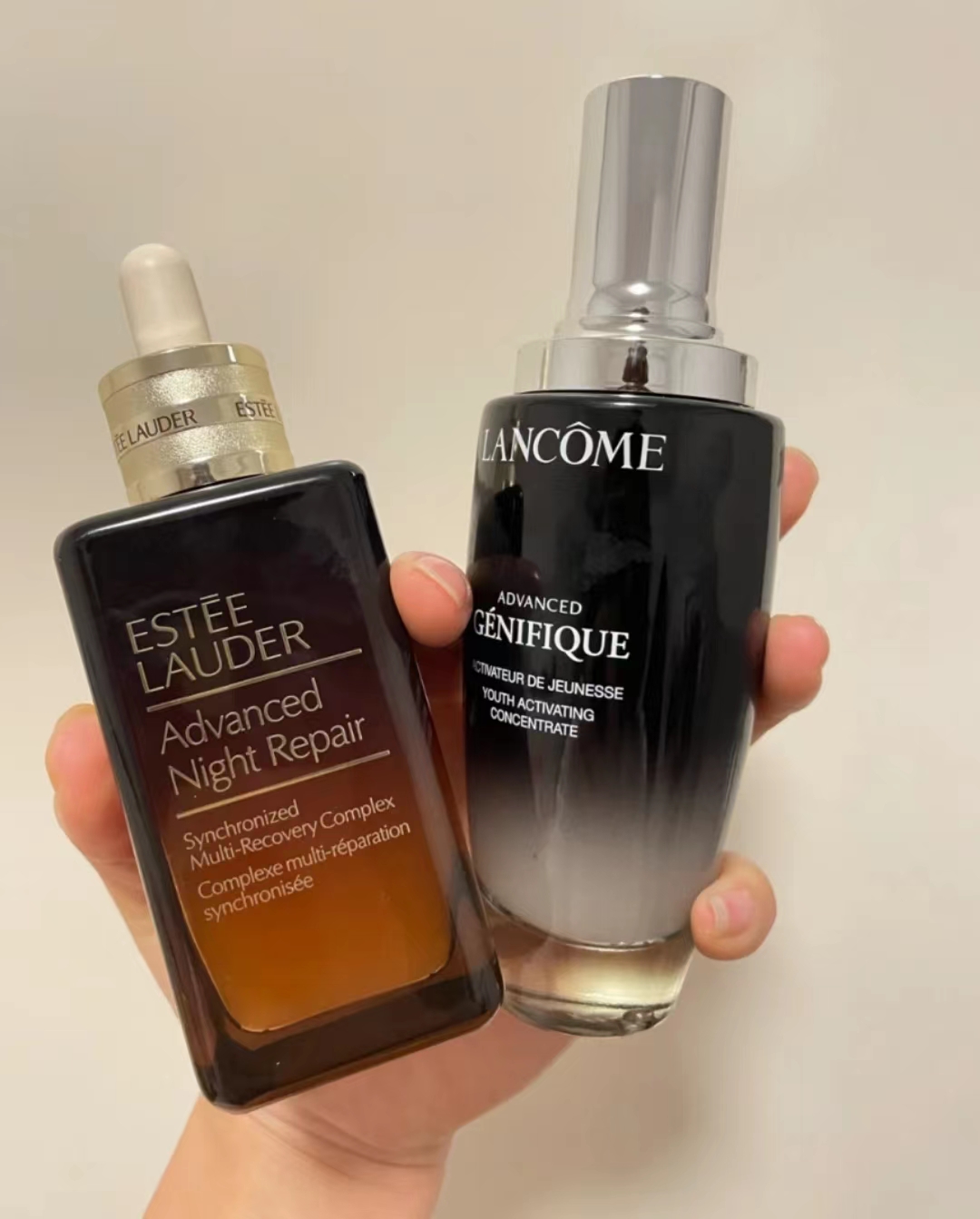 雅诗兰黛小棕瓶vs兰蔻发光眼霜,雅诗兰黛小棕瓶vs兰蔻小黑瓶