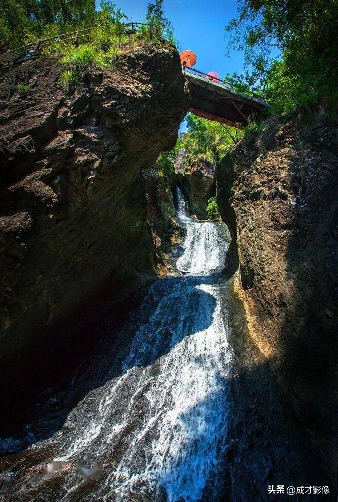永泰瀑布景点,福建省永泰县百漈沟景区