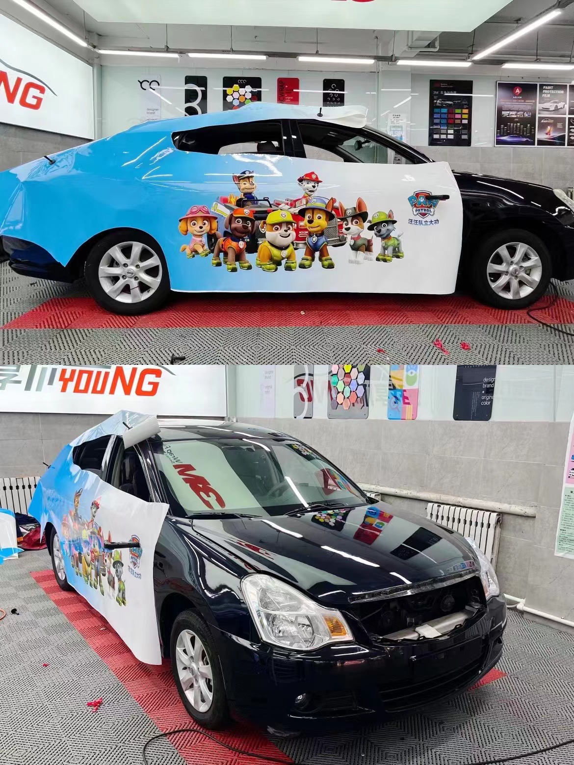 汪汪队立大功汽车贴纸,汪汪队立大功汽车大贴纸