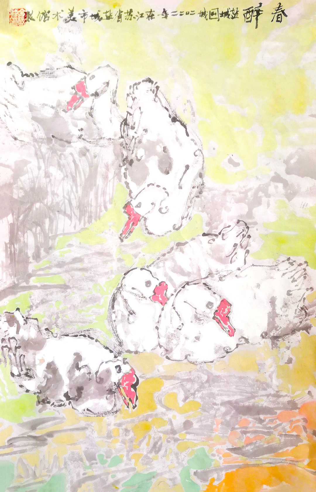 *坐静**夏夜听鸣蝉——余国城壬寅年初夏水墨画新作欣赏