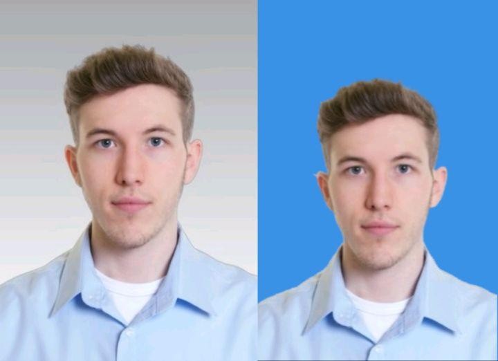 底色不纯正证件照换底色,ps证件照换底色周边老有一圈底色