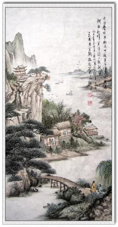 中国山水画名家作品欣赏书,清代山水画名家作品集一册