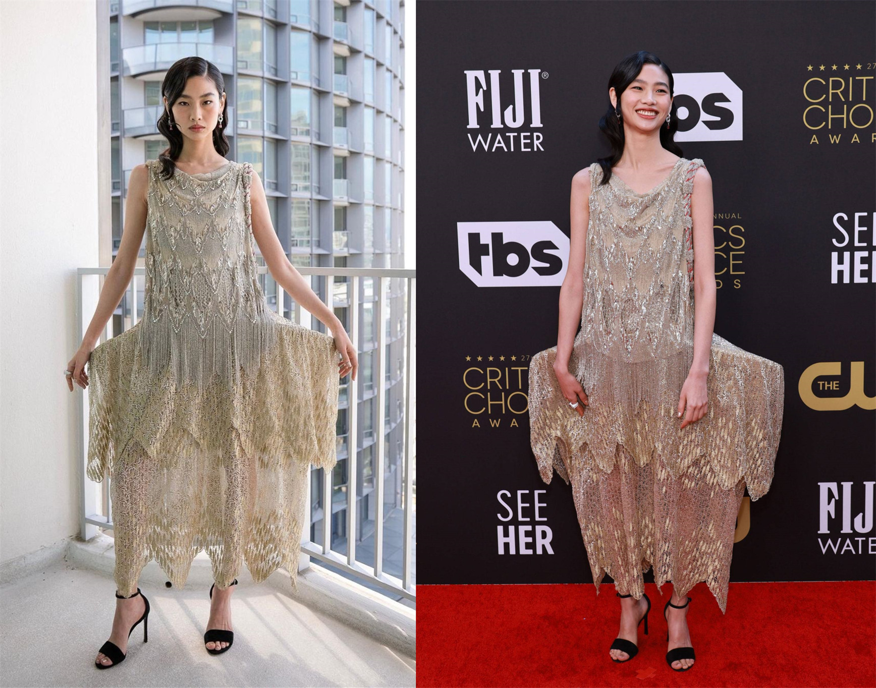 红毯香奈儿走秀名场面,ladygaga穿高定礼服