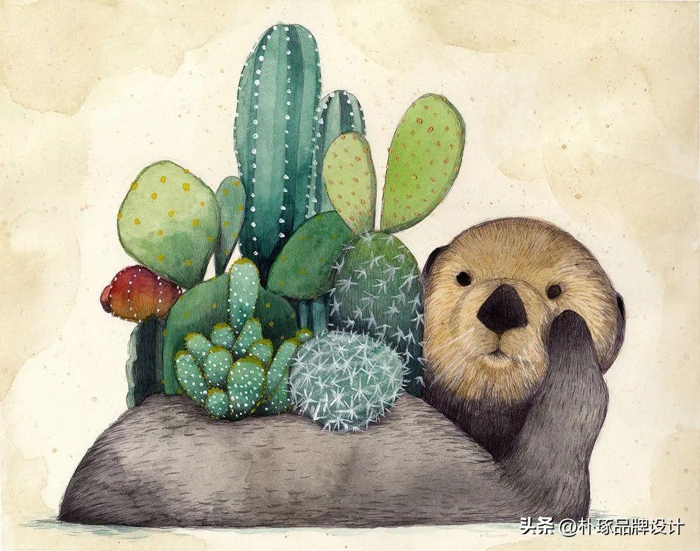 有深度意境的插画,如此清新淡雅的插画太有美感了