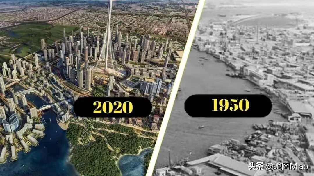 阿联酋七个酋长国地图,阿拉伯联合酋长国的七个国家地图