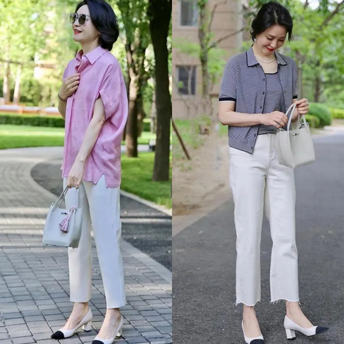 45岁女人穿直筒裤还是穿阔腿裤,中年女人穿阔腿裤直筒裤最合适