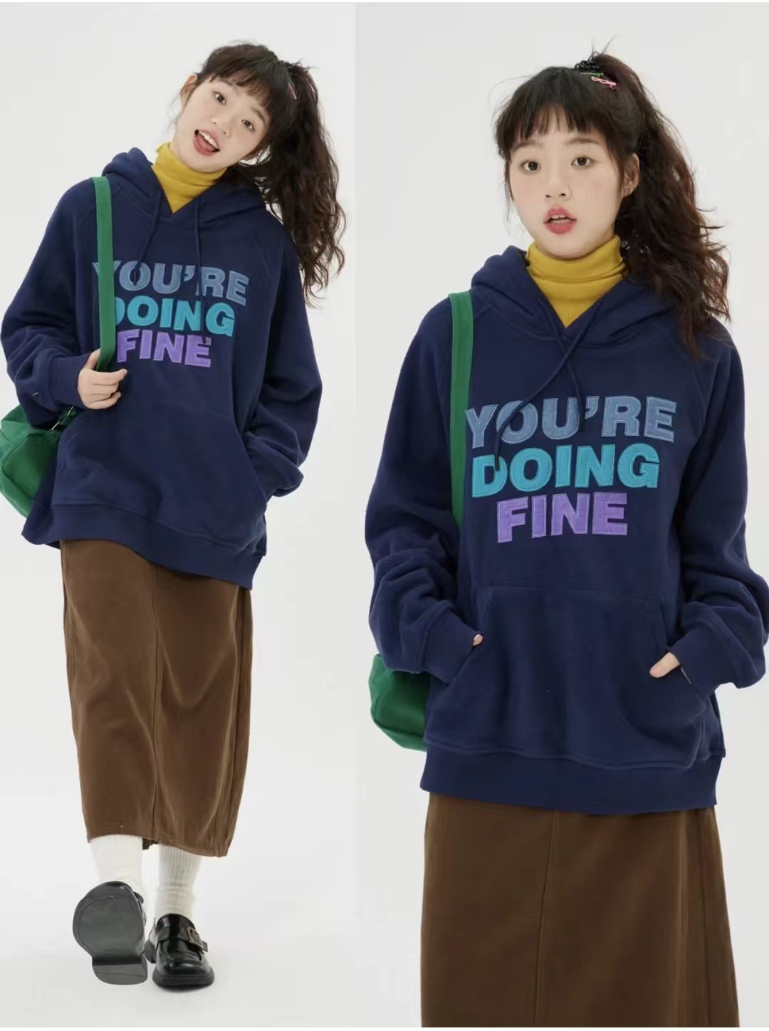 宽松版卫衣搭直筒宽松休闲裤,宽松卫衣怎么搭配裙子才好看