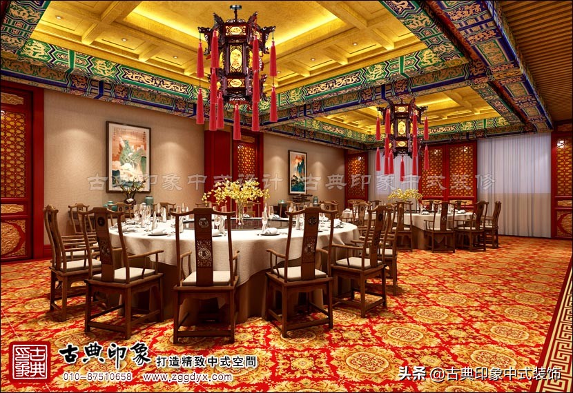 中式风酒店装修设计,宫廷中式装修效果
