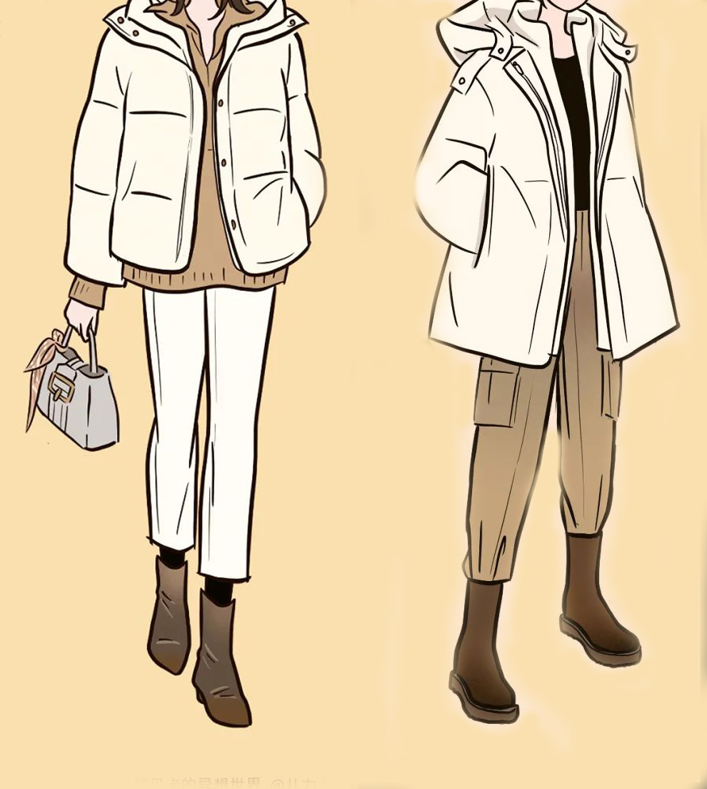 告别臃肿羽绒服穿搭技巧合集,黄绿色羽绒服太肥怎么搭配衣服