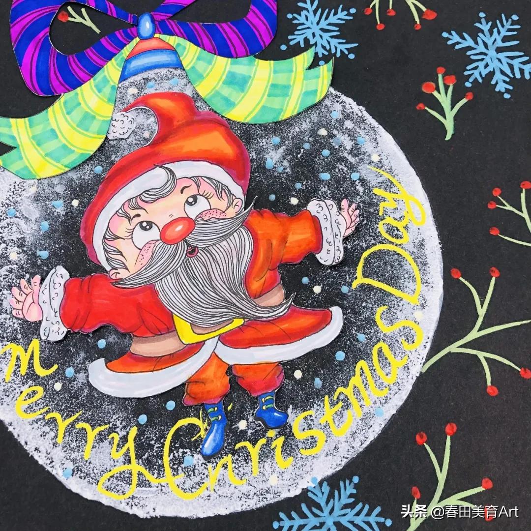 圣诞水晶球圣诞树醒图涂鸦教程,圣诞水晶球美术教程