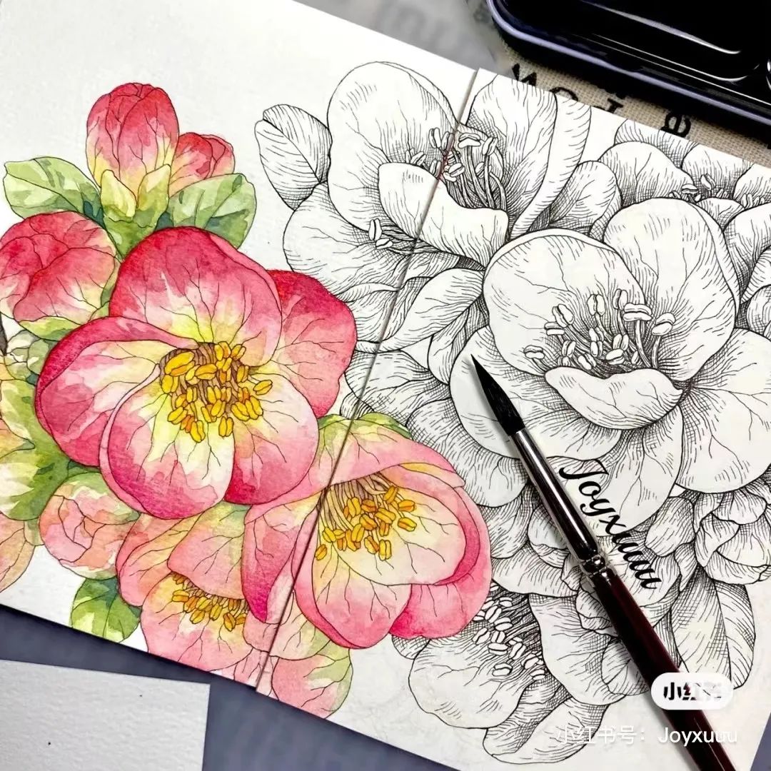 多种技法运用色彩装饰画,一幅有疏密变化的线描装饰画简单