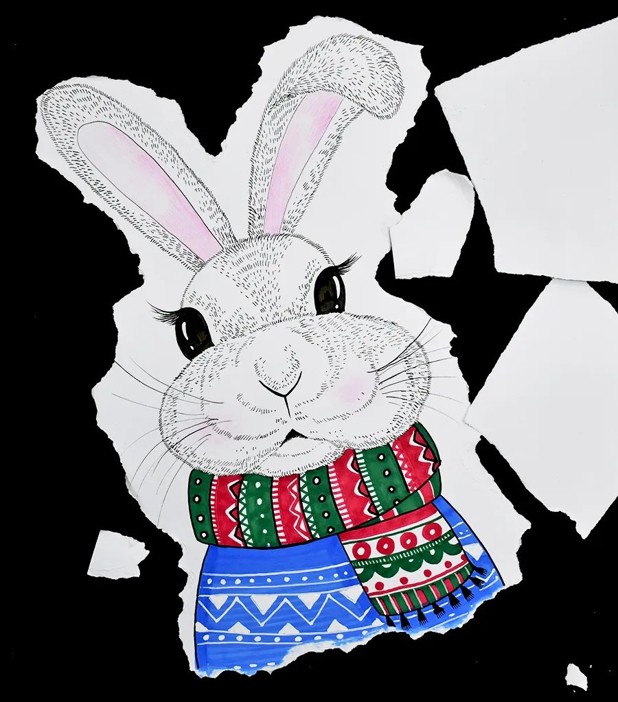 儿童画教程｜创意卡通艺术课程《时髦的小兔子》