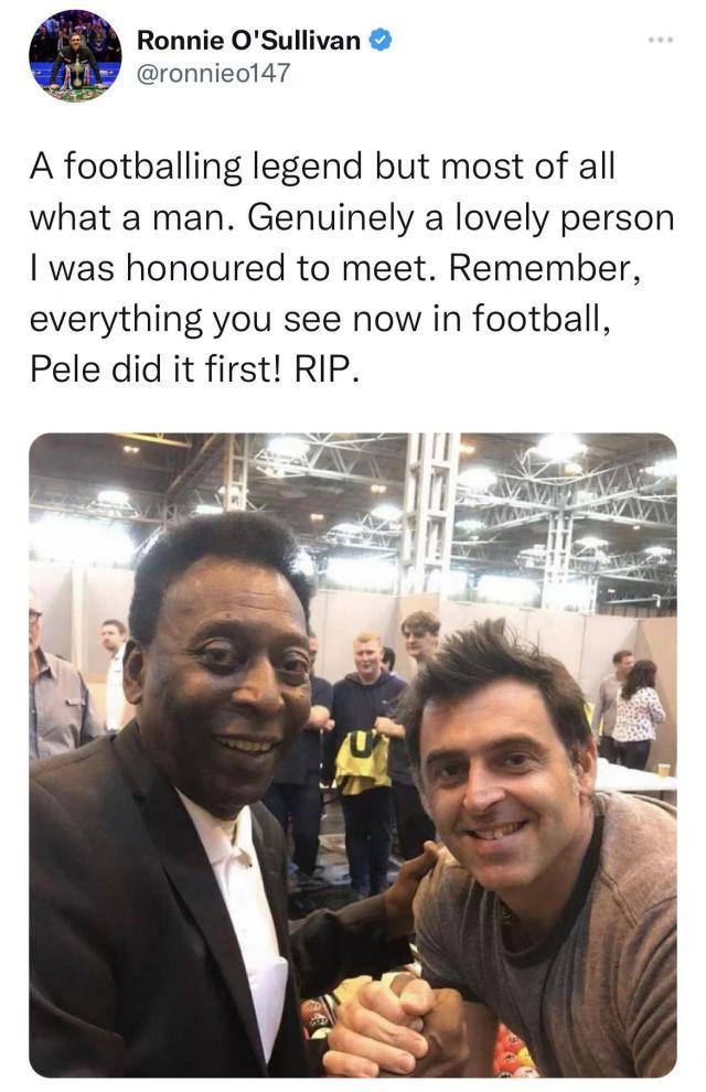 众明星悼念贝利,多名球星悼念贝利