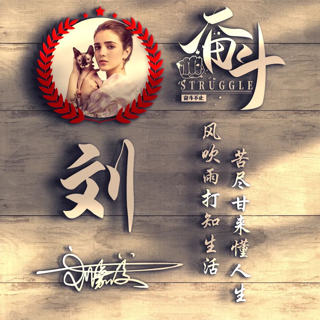 100张好看不常见的微信头像姓氏,用你的名字制作头像