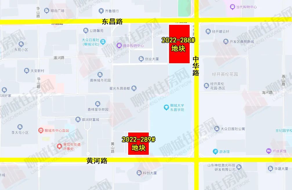 聊城东昌学院新址二期什么时候建,东昌学院选址地块拍卖