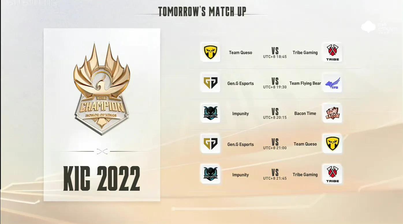 2022王者世冠外卡赛第一天总结、积分排行及23号赛程