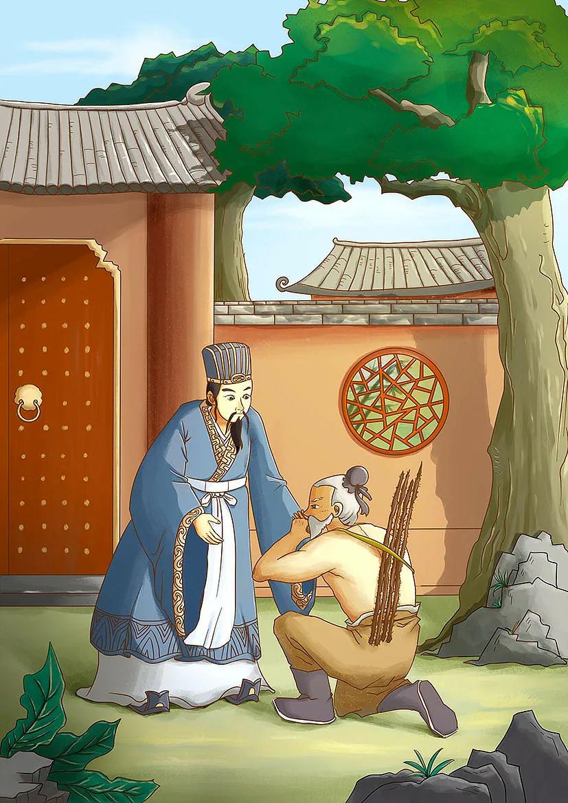 负荆请罪成语故事中英文,成语故事负荆请罪英语