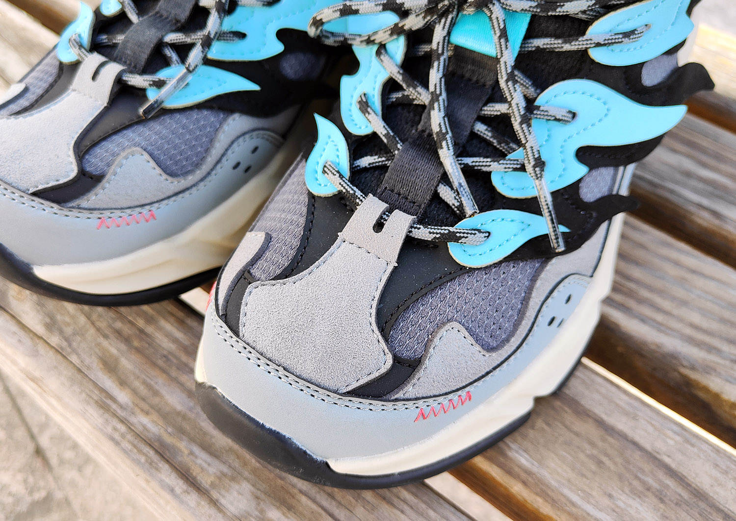 热风银色老爹鞋测评,带电加热鞋