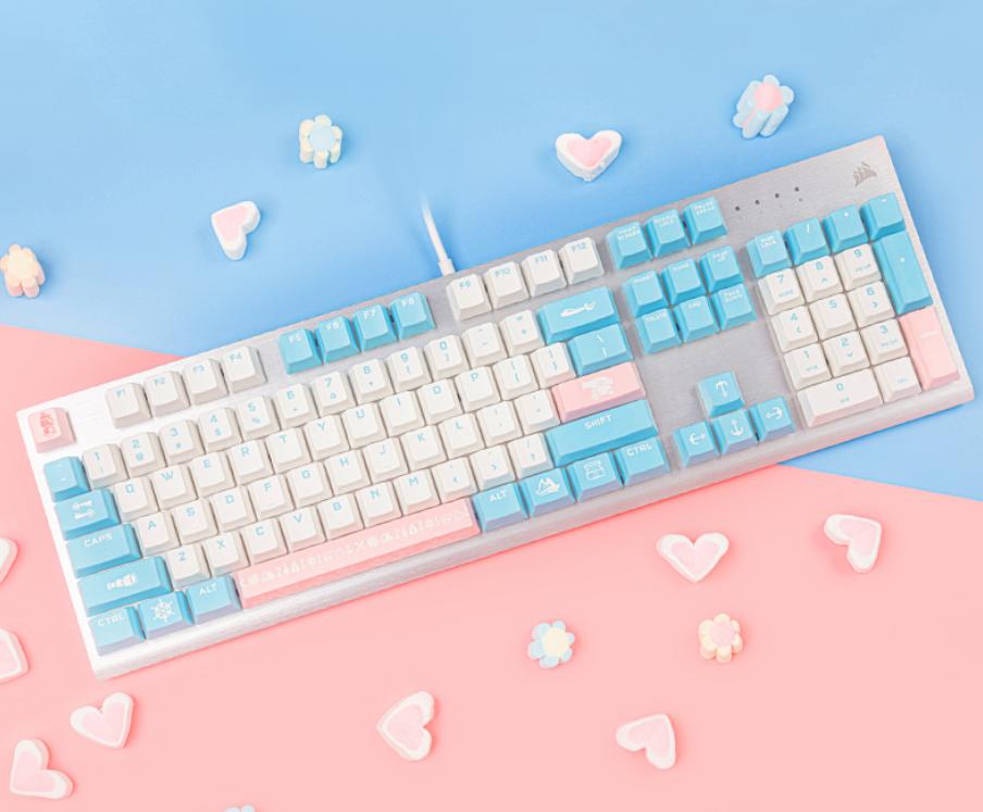 CHERRYMV轴用起来是什么样的体验？美商海盗船微甜之空RGB键盘