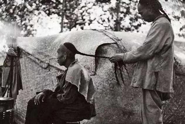 清朝阴阳头真实图片,清朝人的阴阳头发型