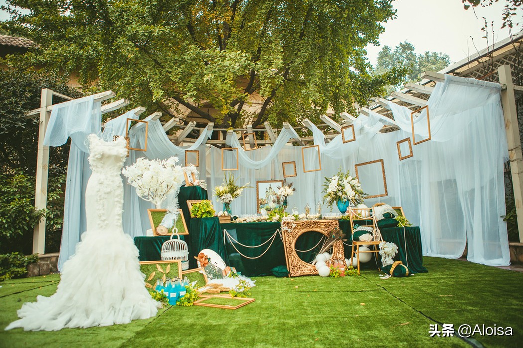 户外低成本婚礼现场布置,户外简单婚礼场地设计