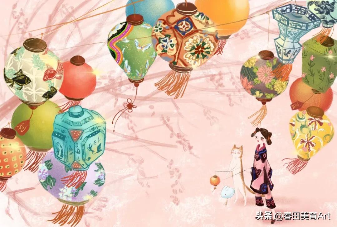 创意美术元宵节花灯课程,元宵节创意美术6到8岁手工