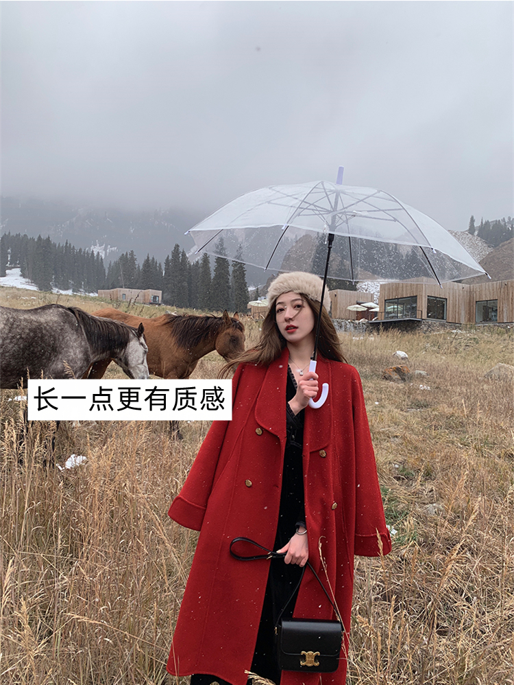 今年必买红色大衣,2023最新款红色大衣