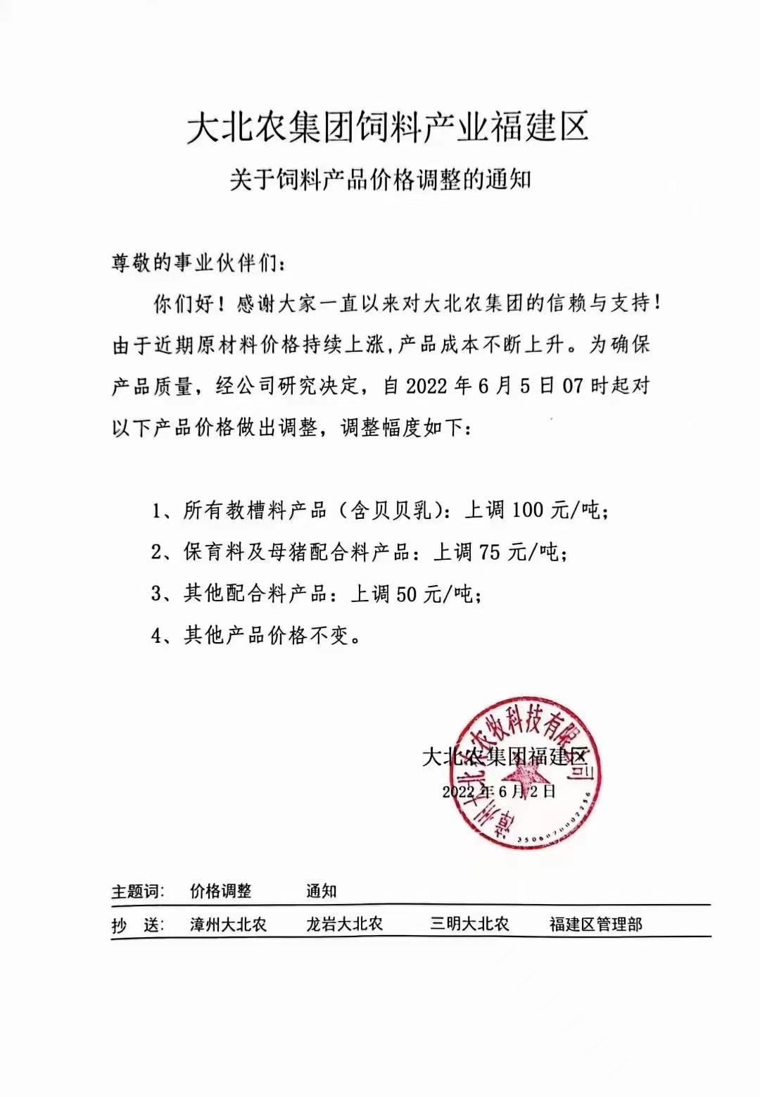 最高涨175元/吨！饲料涨价潮蔓延全国，新希望、大北农、海大、通威、特驱、安佑、金钱、漓源等纷纷宣布...