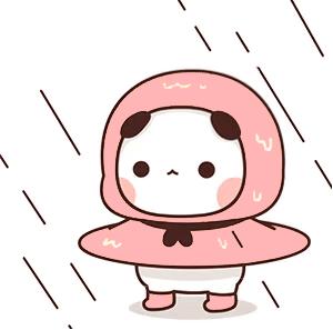 搞笑困表情包动态图片,下雨又把我困住了表情包