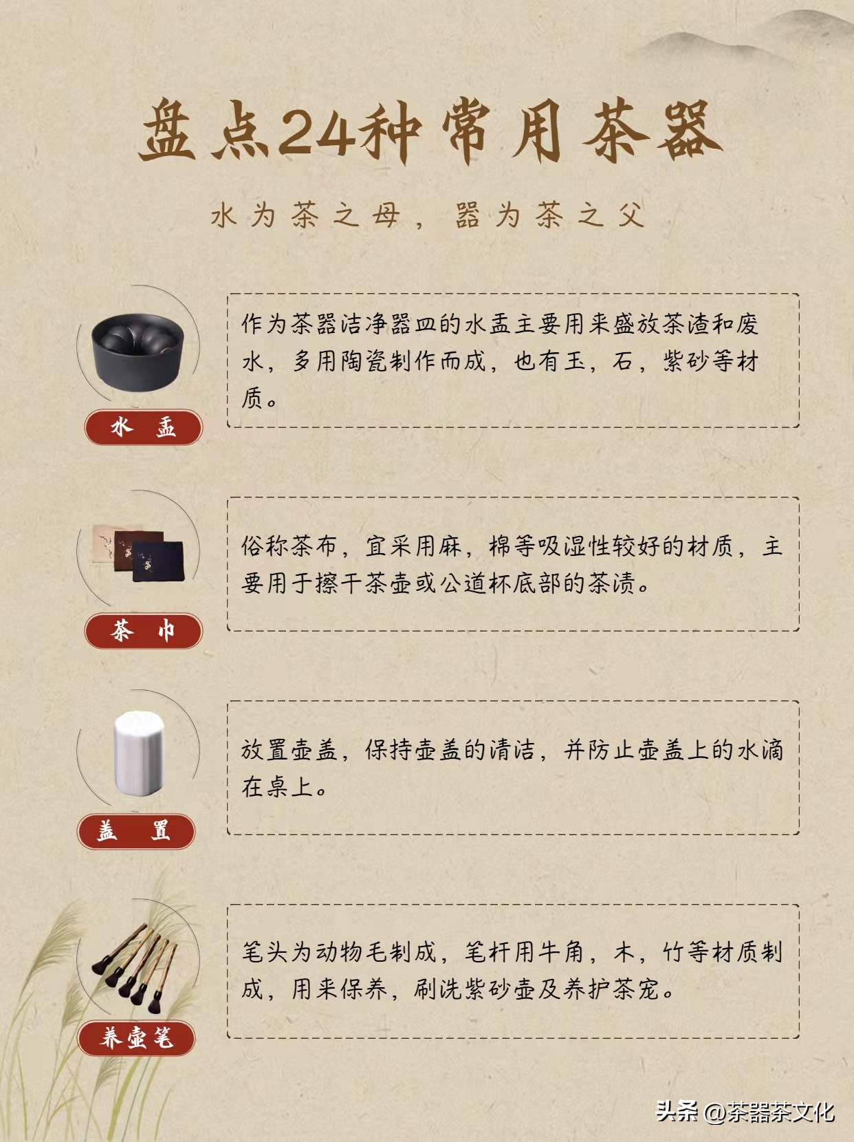 盘点24种常见茶器图文,25种茶器经典杯型