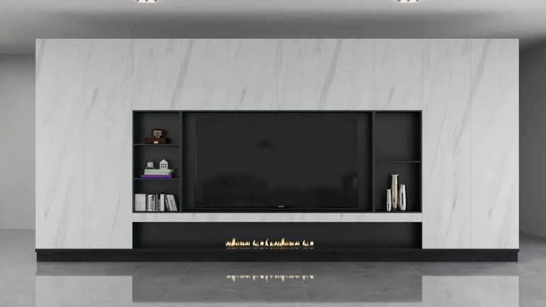 石纹高级感背景墙,轻奢爵士白石纹墙