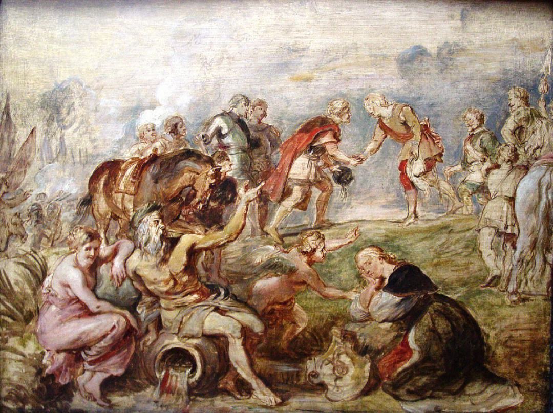 巴洛克风格鲁本斯人物肖像自画像,彼得保罗鲁本斯画的素描老人像