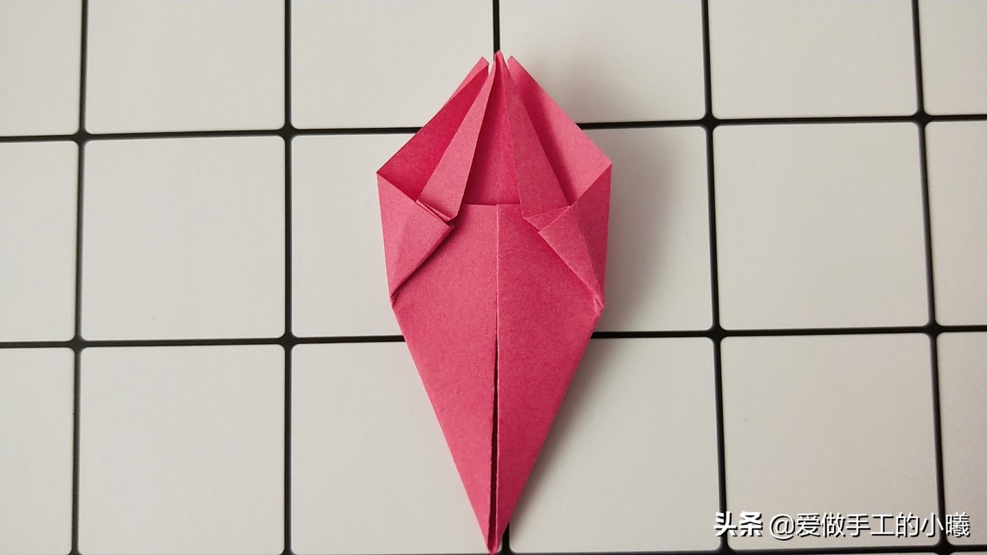 折纸小草最简单的折法,雪梨纸草莓蛋糕折法慢教程