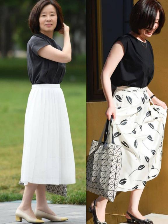 夏天穿的裙子好看又显瘦50岁穿的,夏季减龄t恤裙穿搭