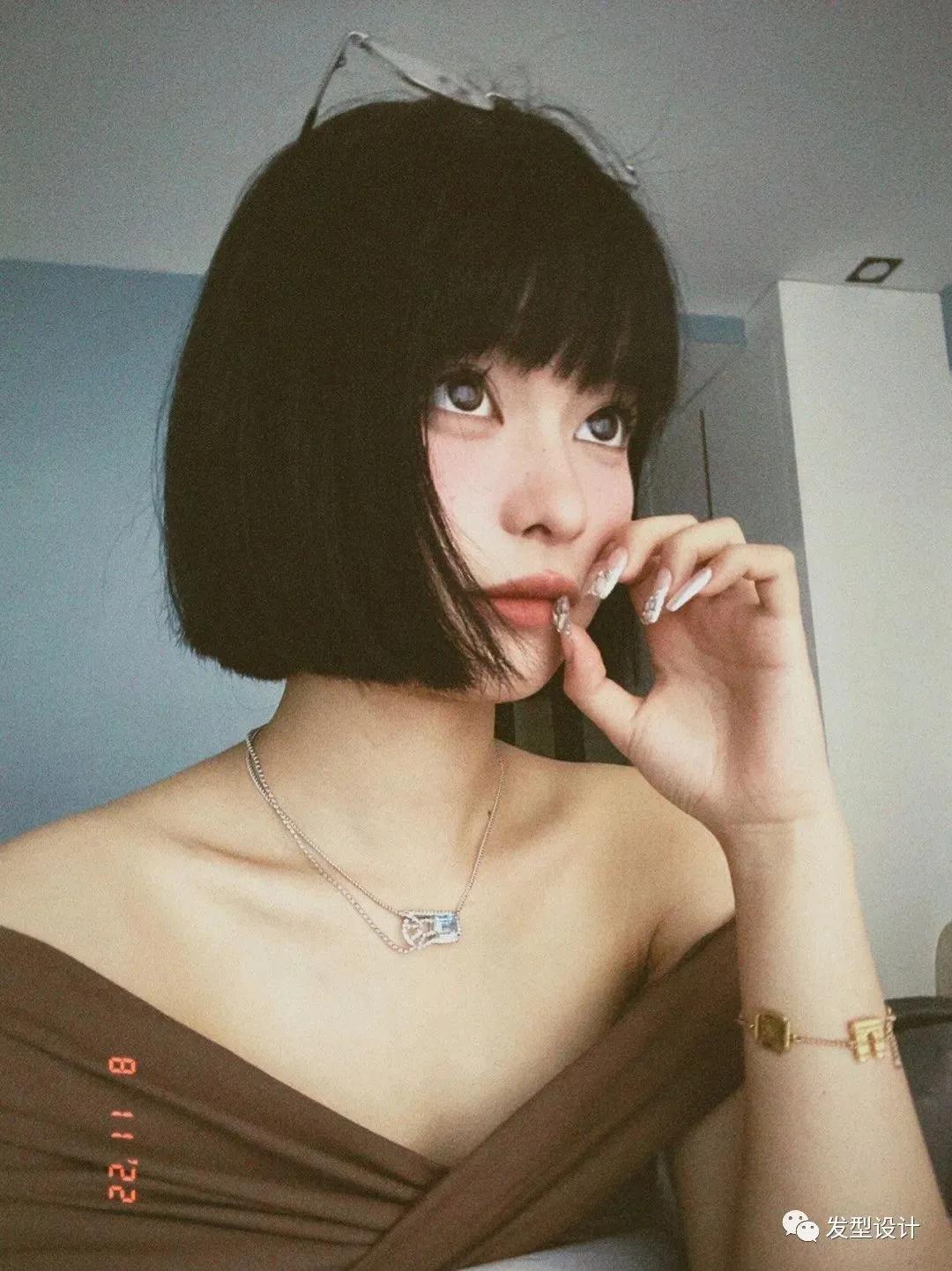 40-50岁女人圆脸短发,30-40岁洋气圆脸短发