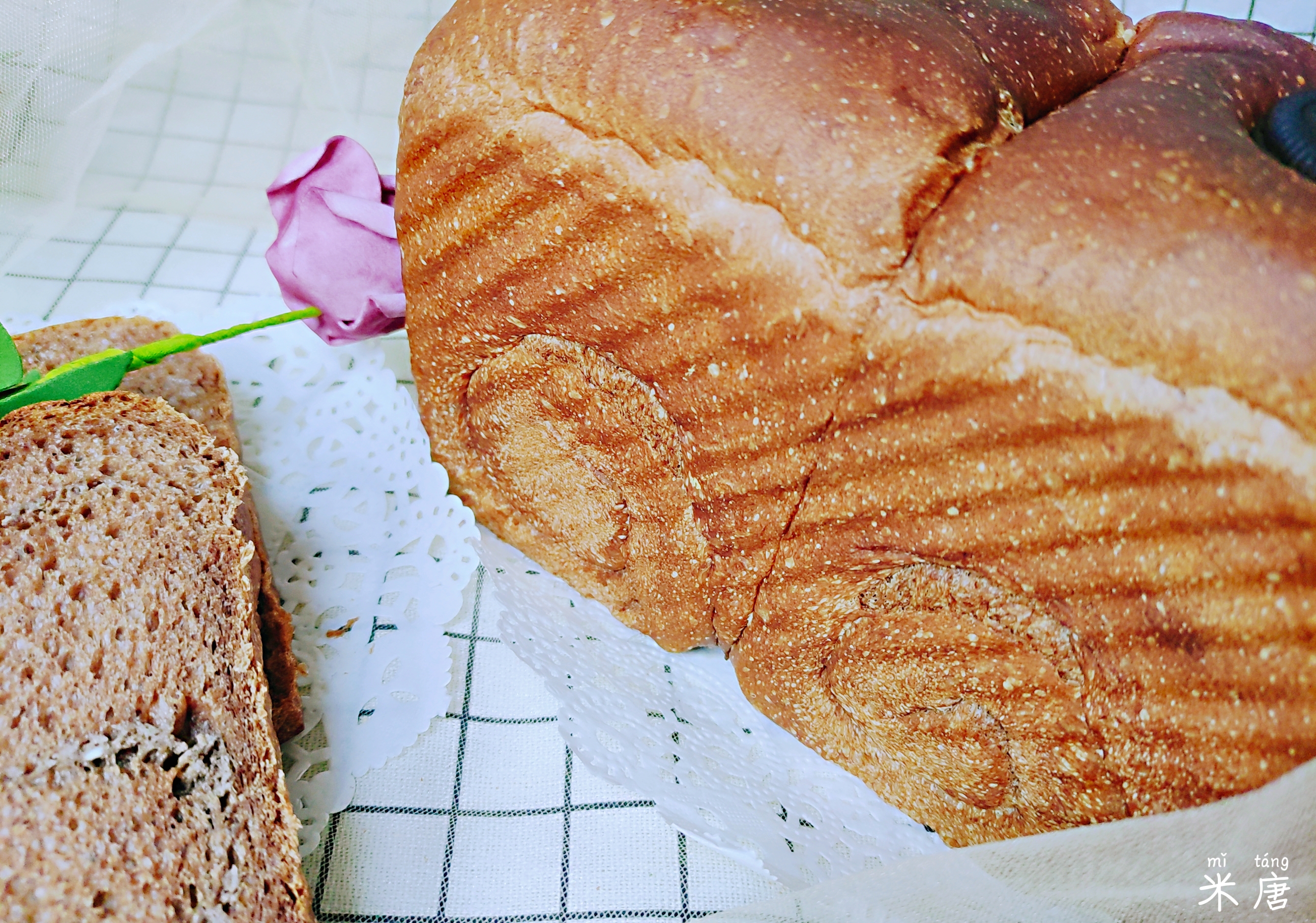 米唐麻麻玩转面团：#吐司日记#奥利奥乳酪吐司