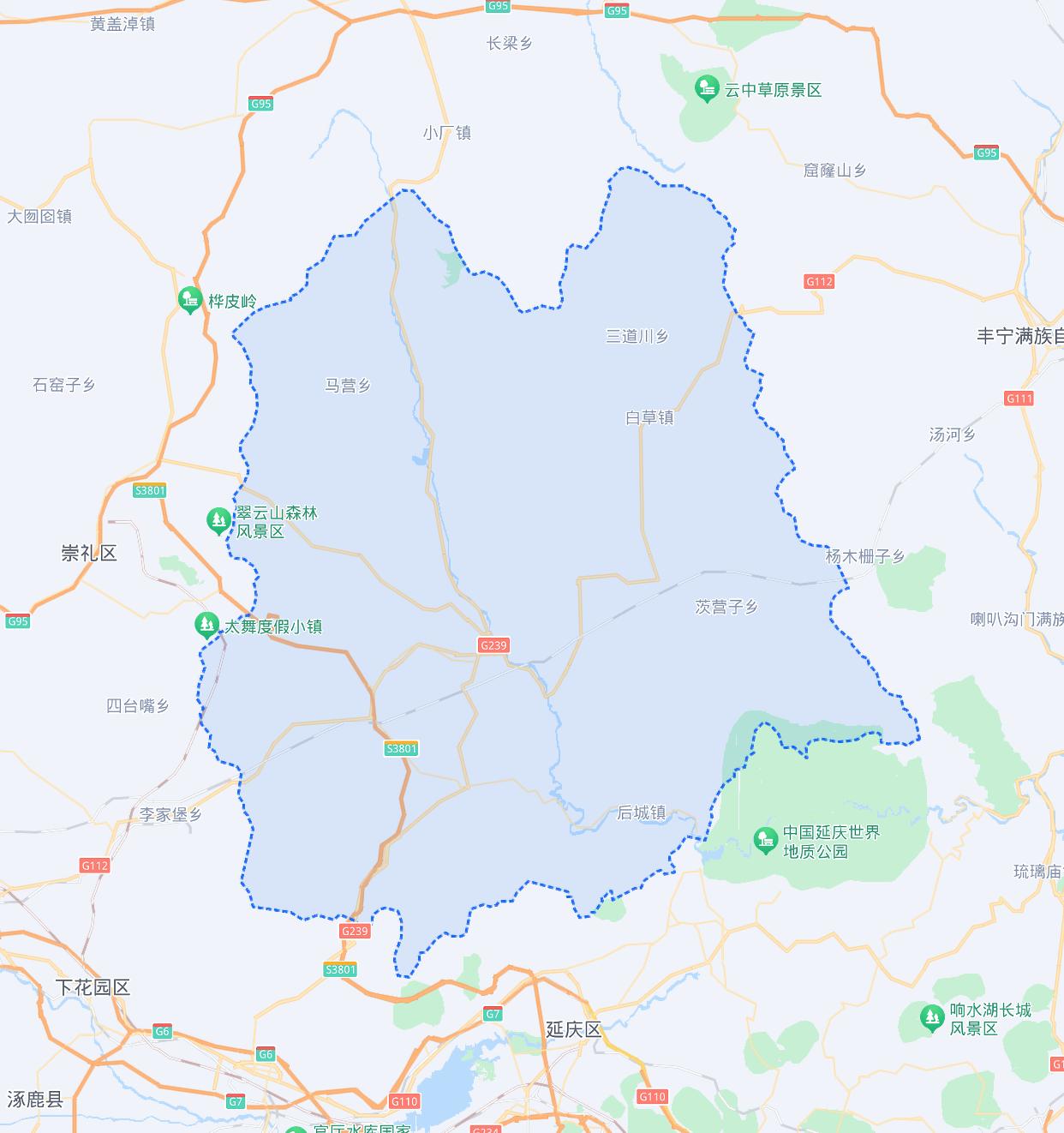 张家口赤城县地形简介,张家口赤城地图