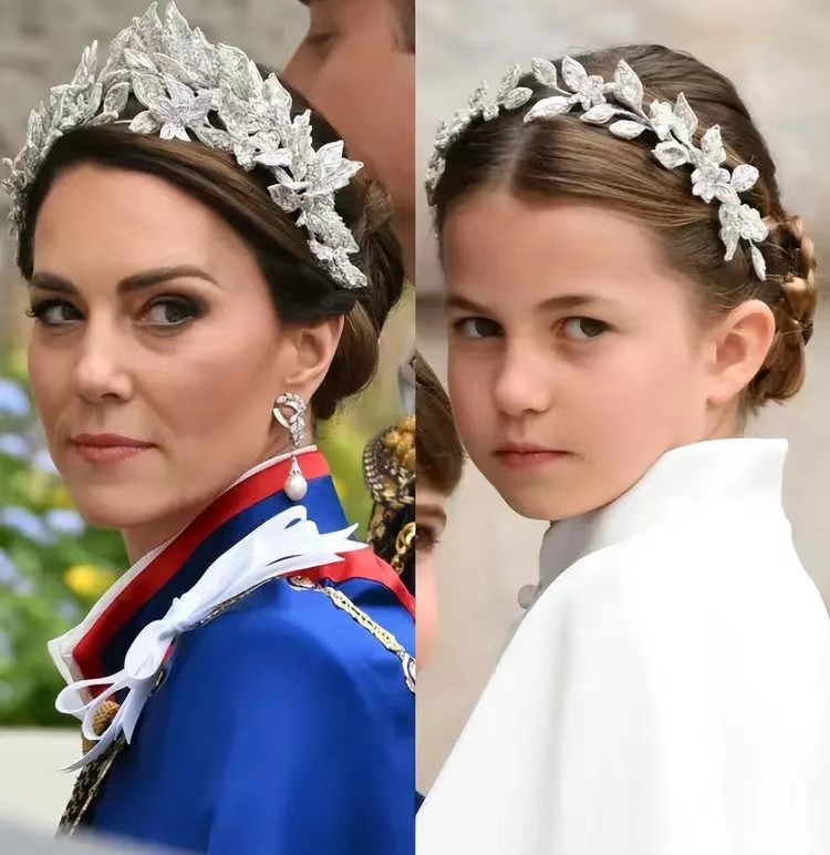 加冕礼上夏洛特的花环,卡米拉加冕礼凯特戴的冠冕