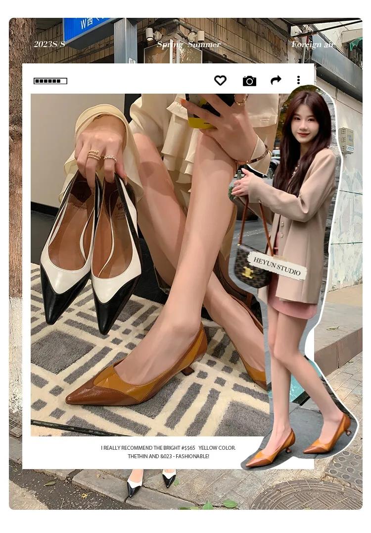 法式设计感复古小众方头单鞋,法式尖头单鞋设计师