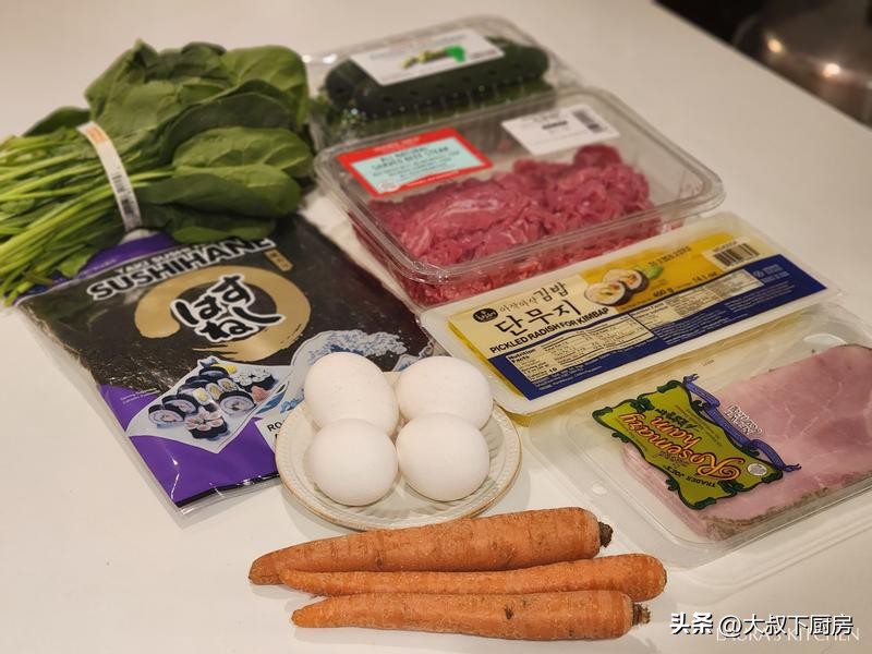 紫菜饭卷的做法家庭版,紫菜饭卷的做法和材料大全