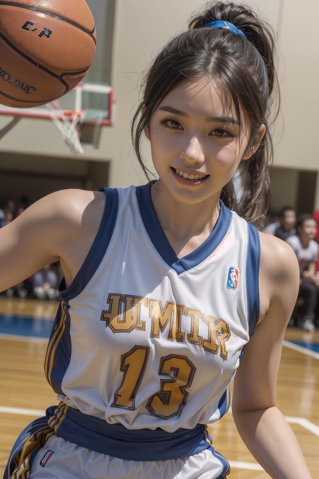 ai绘画篮球宝贝,篮球少女ai绘画