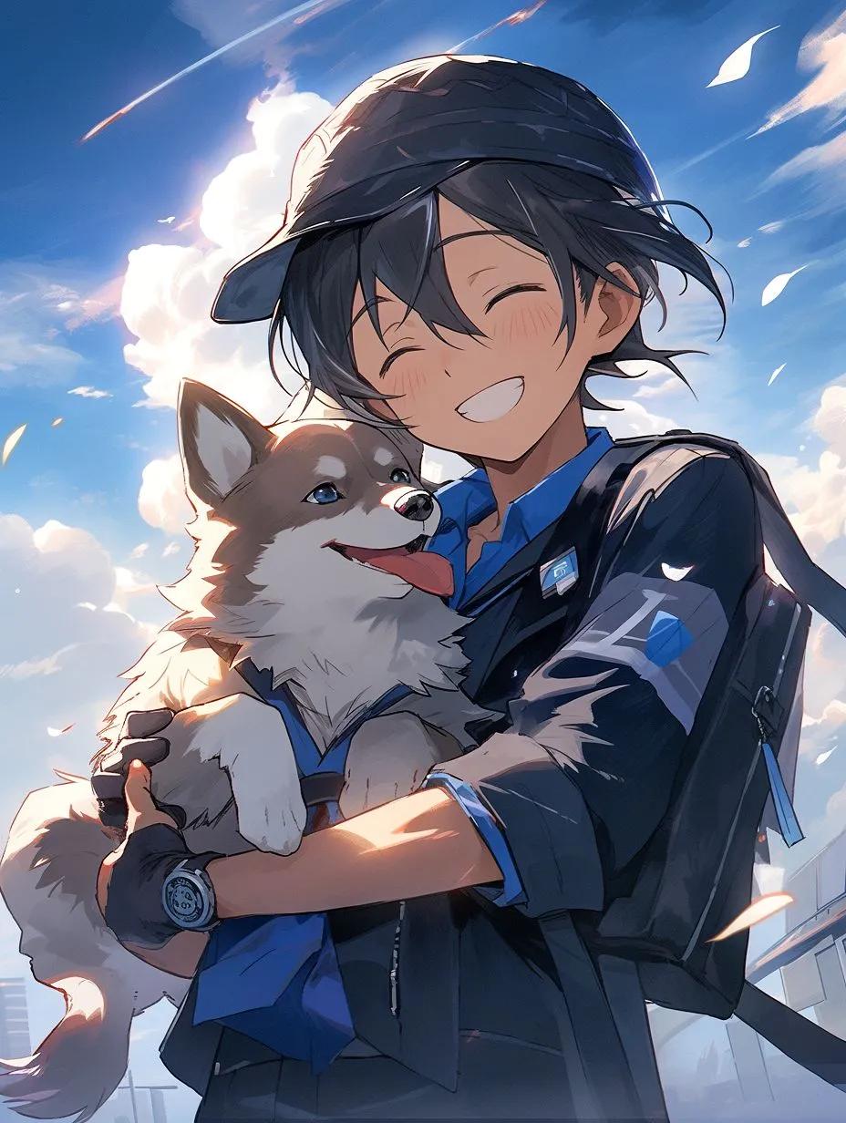 可爱头像男生宠物狗狗,三个小狗狗的头像