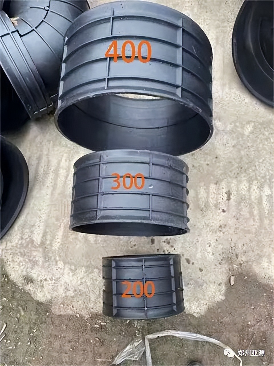 郑州帕利尔塑料检查井厂家统计的双壁波纹管配件大集合型号来了