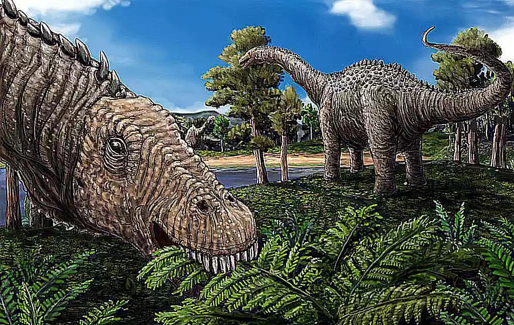 恐龙时代泰坦巨龙与雷龙,泰坦巨龙恐龙化石